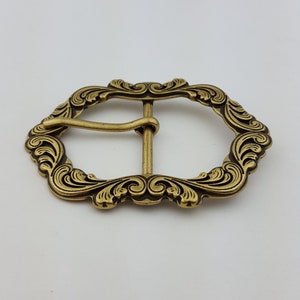 Western style Center bar Buckle with filigree pattern