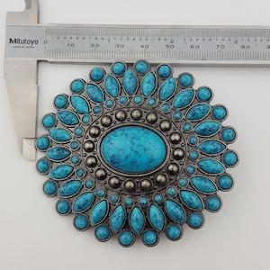 Oval Turquoise Stone Belt Buckle
