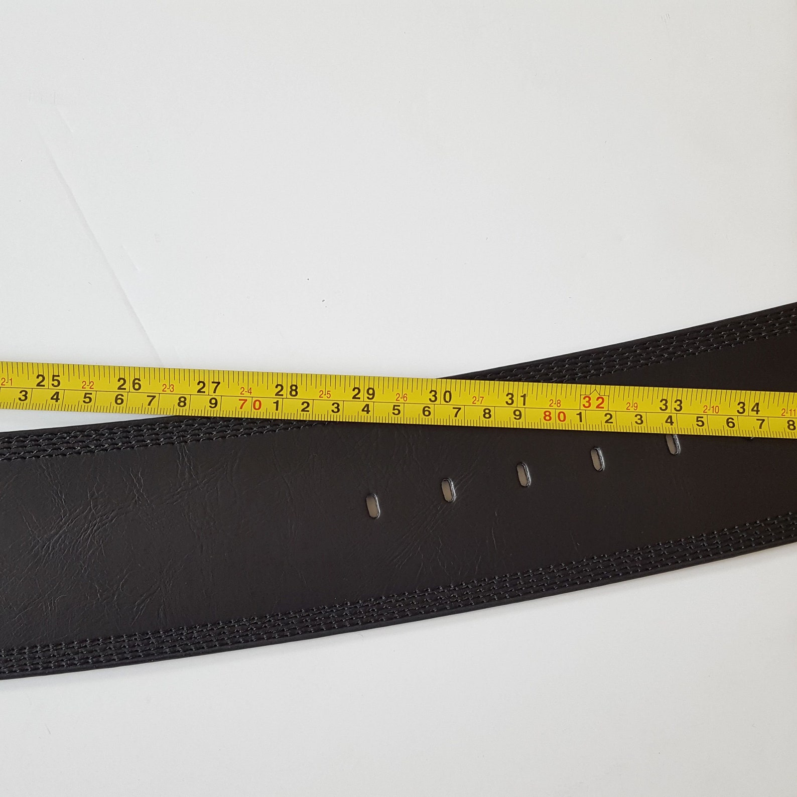 3 Wide Belt With Tonal Edge Stitching - Etsy