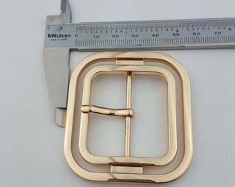 Fashion Gold Buckle: Square shape with round edge