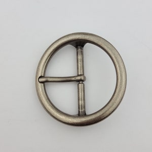Round Brass or Antique silver finish Buckle