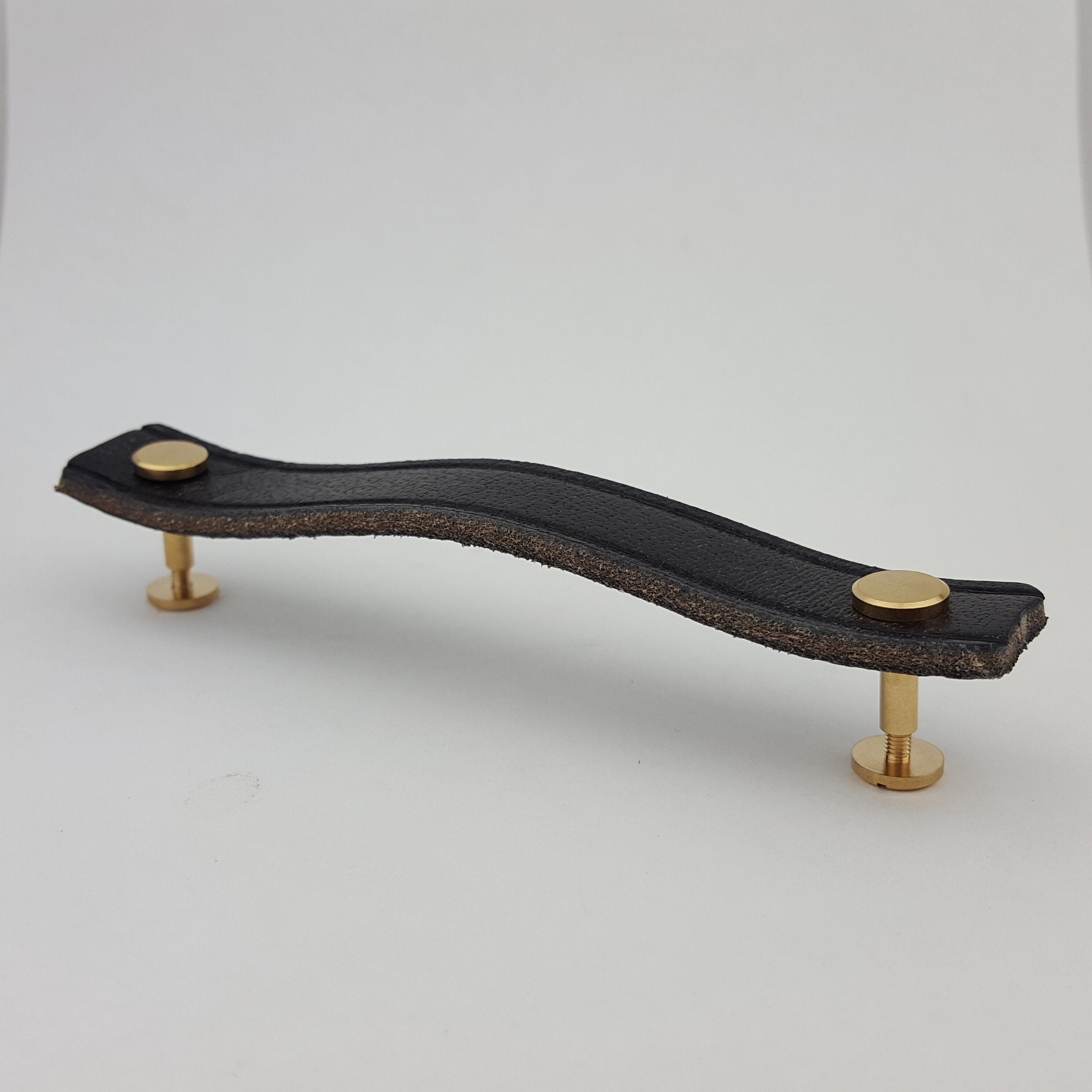 Tirador de cuero genuino para gabinete | Etsy