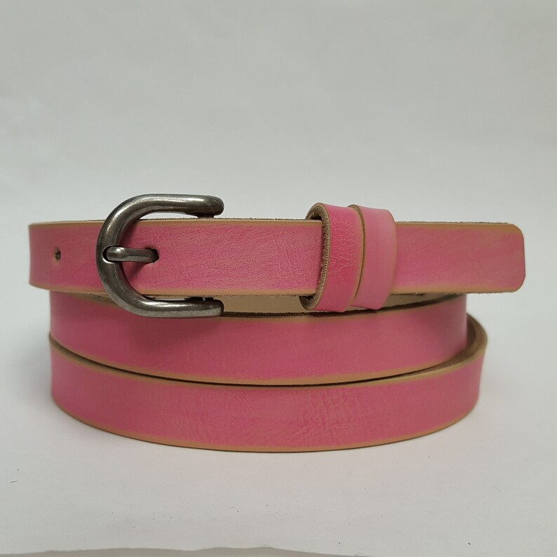 100% Vegan Vintage Skinny Belt image 2