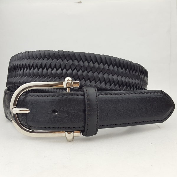 Men's Machine Braid Leather Belt