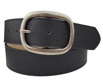 Non-Animal, Vegan Belt Strap with Oval Buckle