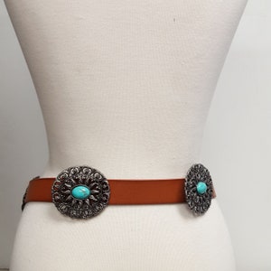 Western Style Belt With Buckle-size Concho on the Strap - Etsy