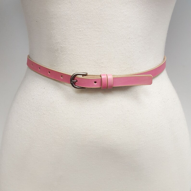 100% Vegan Vintage Skinny Belt image 4