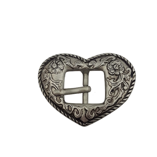 Western Style Heart Shape Belt Buckle