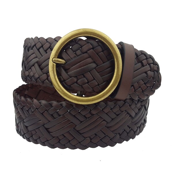 Wide Braided Leather Belt XS-M