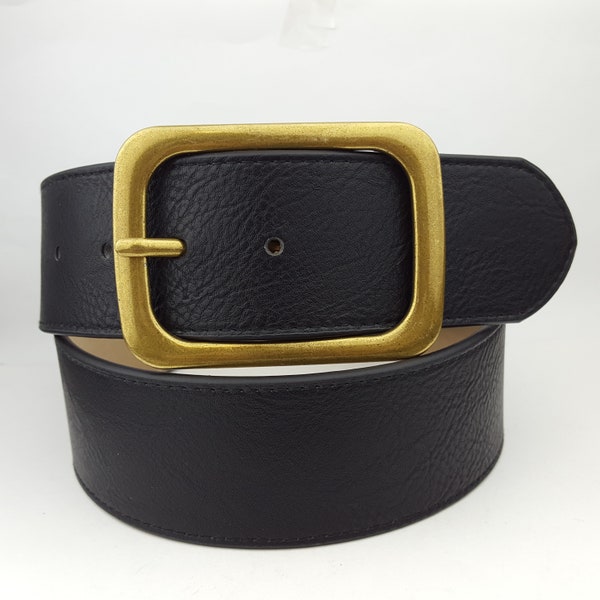 Wide Leather Belt - Etsy