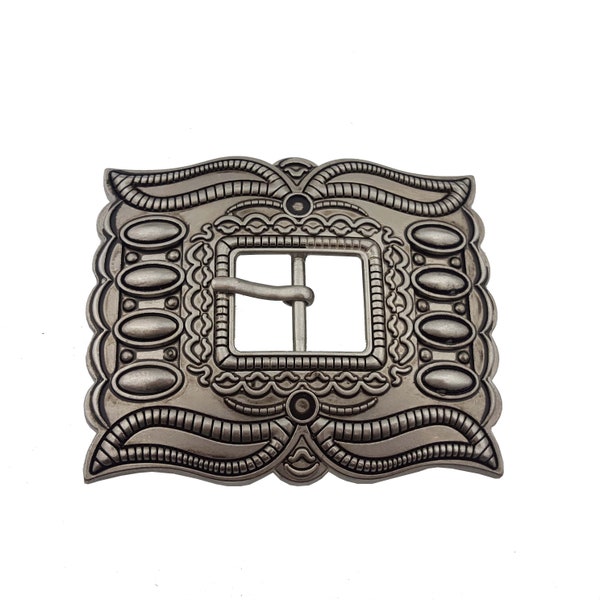 Western Style Silver Buckle