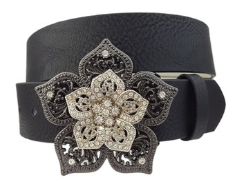 Two-Layer Flower Buckle Belt