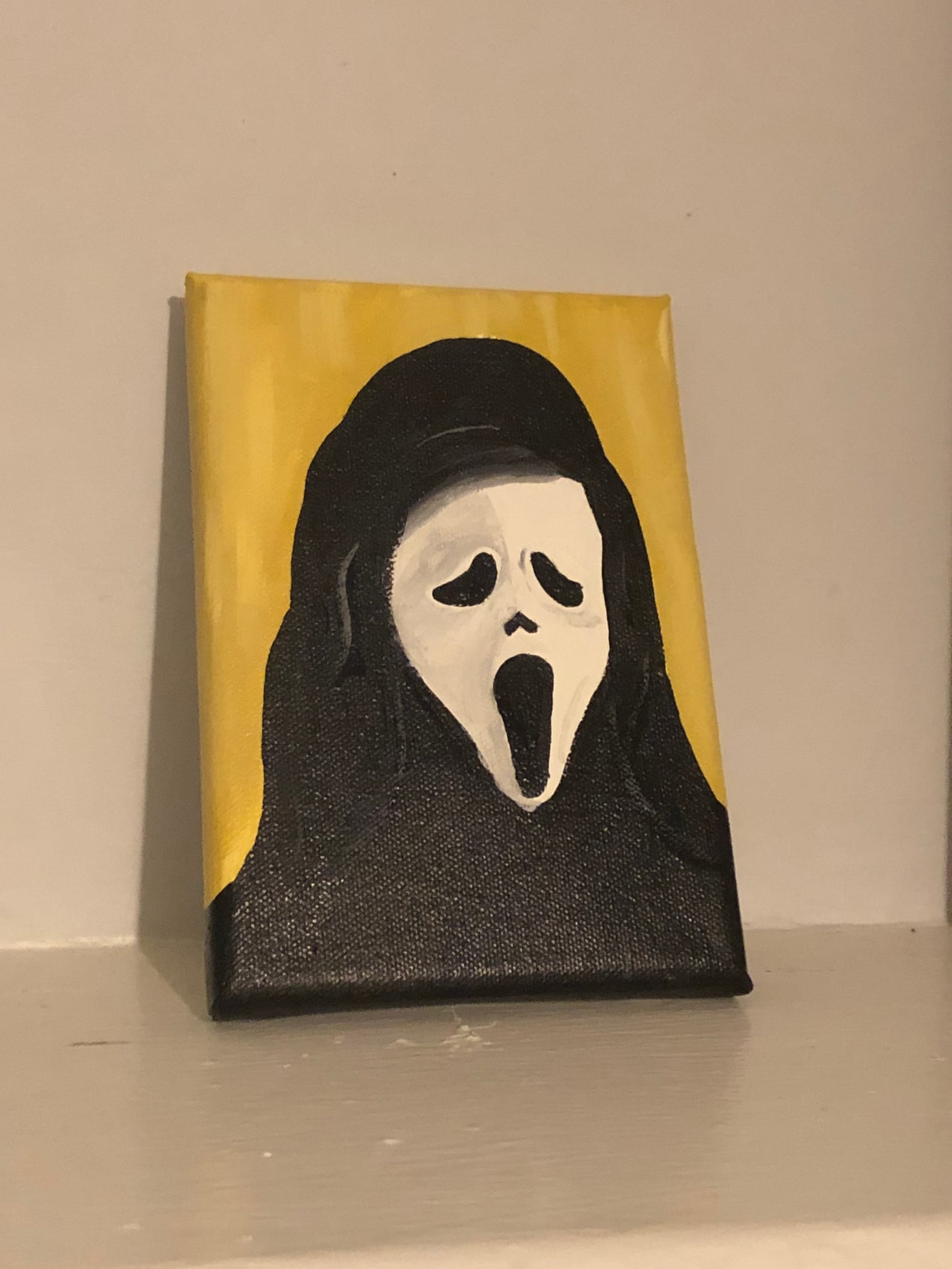 Yellow Ghostface Scream Painting Etsy
