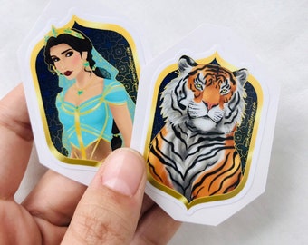 Jasmine and Rajah sticker set