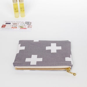 Medical zipper pouch, small coin pouch, medicine pouch, cross coin purse image 1