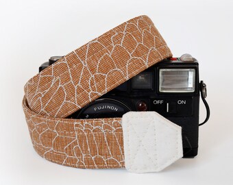 Vegan camera strap, SLR DSLR camera strap, cotton camera strap, Nikon camera strap, scales