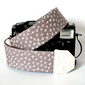 Brown Camera Neck Strap: Star Print DSLR Strap