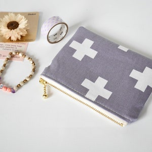 Medical zipper pouch, small coin pouch, medicine pouch, cross coin purse image 3