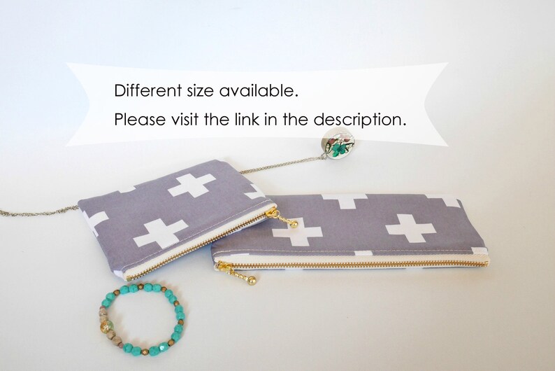 Medical zipper pouch, small coin pouch, medicine pouch, cross coin purse image 6