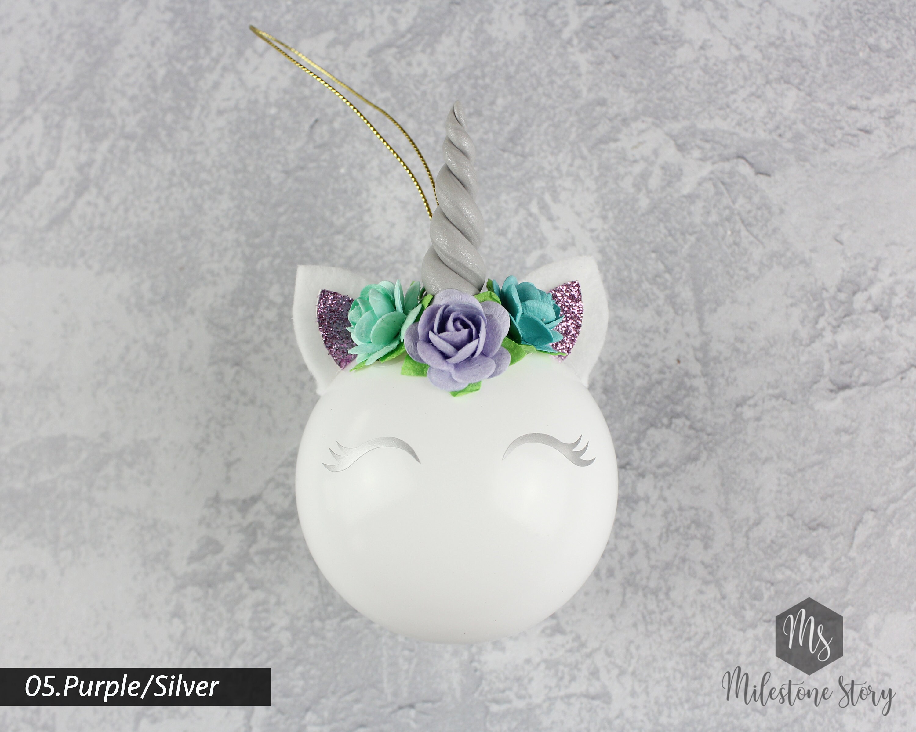 Unicorn Ornaments Personalized Christmas balls shatterproof Etsy