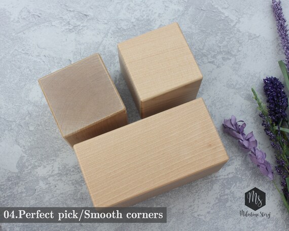 diy baby milestone blocks