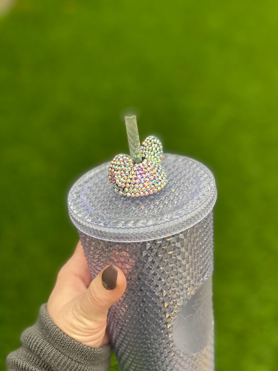Bling option available Mickey Glove Straw Topper
