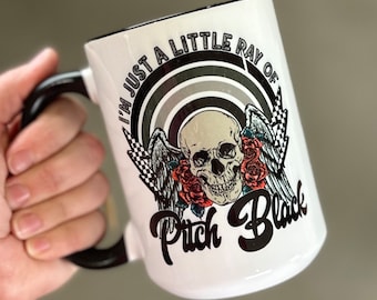 Just A Little Ray Of Pitch Black 15oz Mug | sublimation mug | coffee mug
