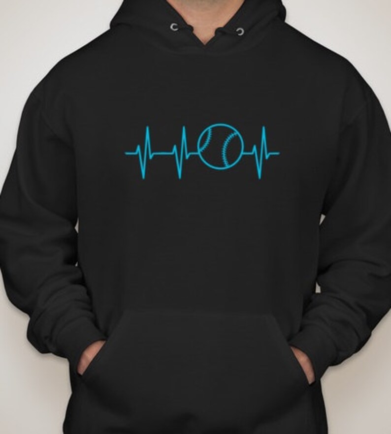 Baseball Heartbeat Sport Loving Shirt. Choose From Hoodie Etsy