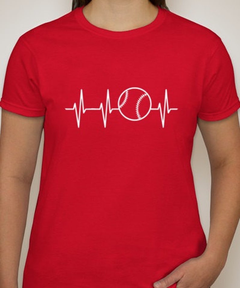 Baseball Heartbeat Sport Loving Shirt. Choose From Hoodie Etsy