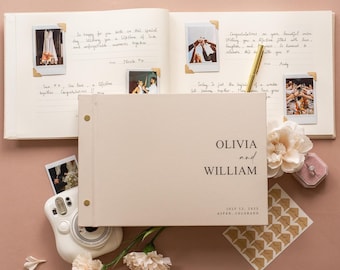 Luxe Photo Guest Book (G3) - Custom Wedding DIY Instax Polaroid Pictures Signing Book Reception Engagement Celebration Party Scrapbook