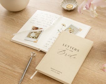 Personalized Letters to the Bride Notebook 2 - Lined Bachelorette Memory Book Journal
