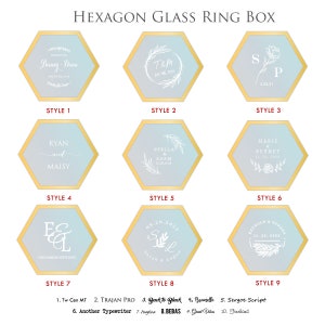 Hexagon Glass Ring Box with Moss Personalized Ring Box for Wedding Ceremony Custom Modern Ring Holder for Proposal Engagement Gift for Her image 8