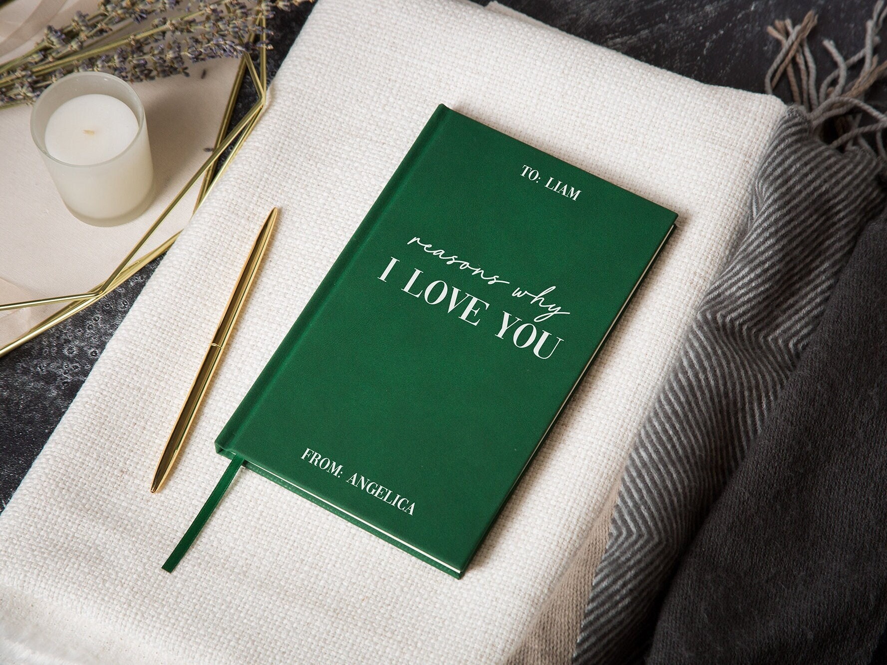Notebook Reason Why Reasons Why I Love You 2 Lined Notebook - Personalized Wedding Gift ...
