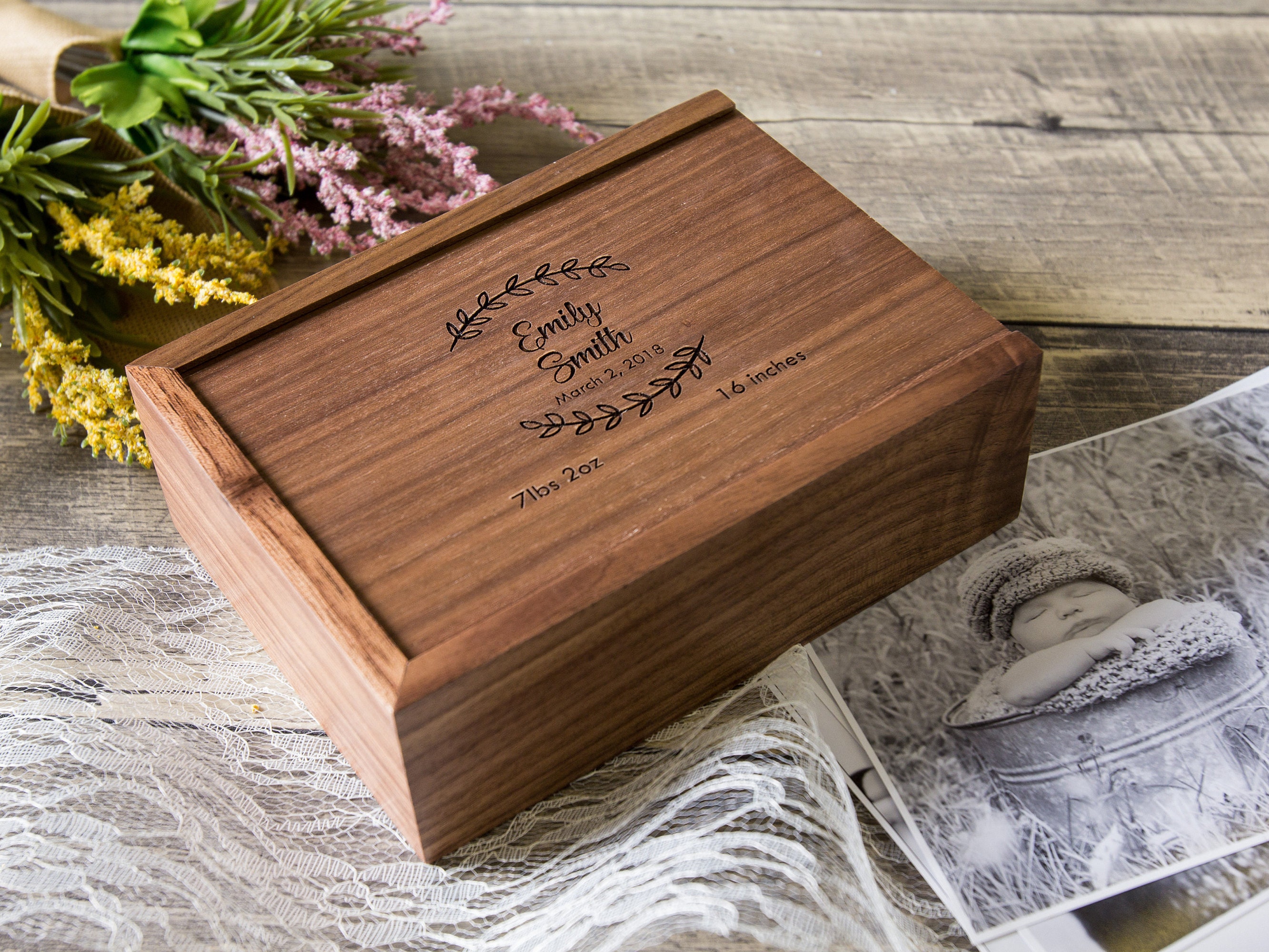Wedding Keepsake Memory Box for 4x6, 5x7 or 6x9 Pictures, Custom Wedding  Photography Box, Picture Storage Box, Wedding Anniversary Gift 