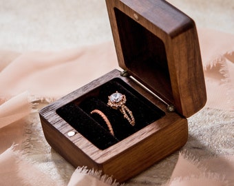 Caja De Anillo De Madera Para Boda/Compromiso De S... – Grandado