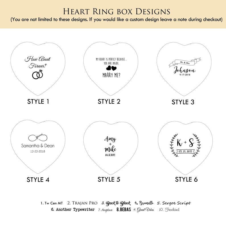 Heart Wedding Ring Bearer Box Engraved Wood Ring Bearer Box Etsy