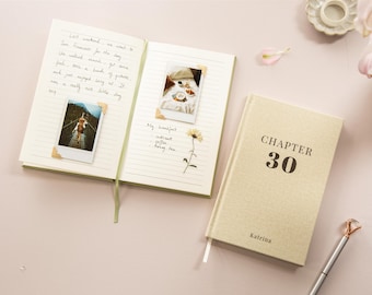Personalized Birthday Notebook - Custom Lined Journal for Letters and Wishes Milestone Guestbook