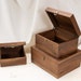 Engraved Wood Storage Box W/ Hinge Lid (D5) - Walnut Wedding Keepsake ...