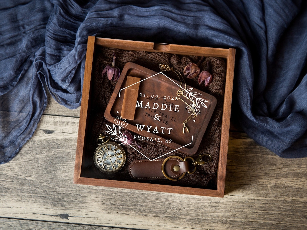 Acrylic Lid Memory Box Clear Lid Keepsake Storage Box for Photos