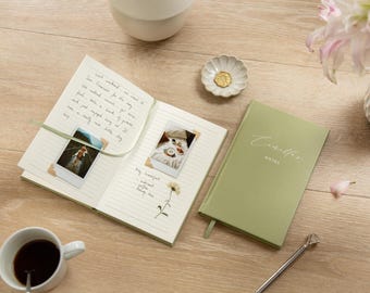 Personalized Custom Diary Journal Notebook - Hardcover Lined Writing Keepsake Book w/ Custom Name