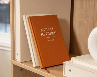 Personalized Recipe Notebook - Custom Heirloom Cookbook for Grandma Family Recipe Journal