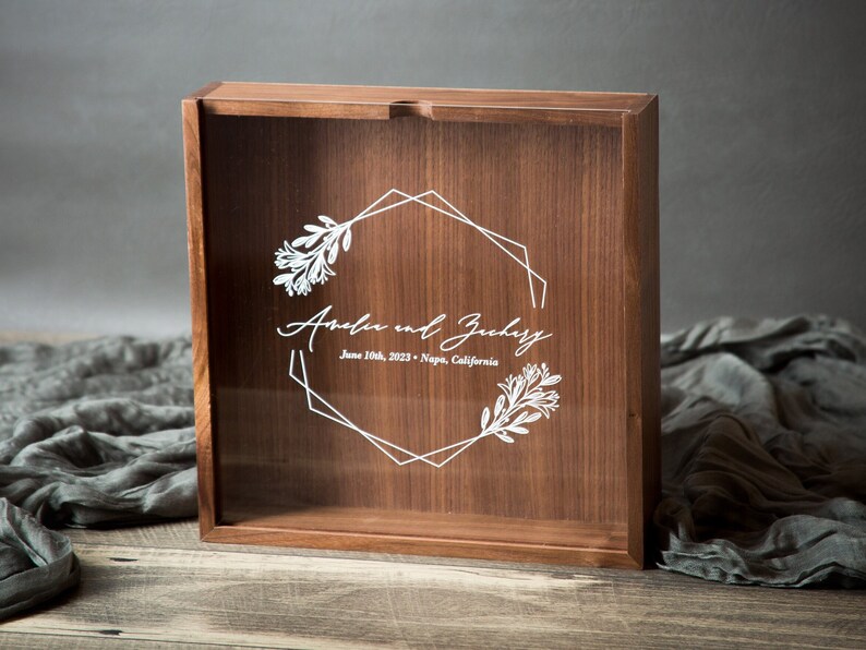 Acrylic Lid Memory Box Clear Lid Keepsake Storage Box for Etsy