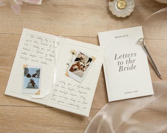 Personalized Letters to the Bride Notebook 1 - Bridal Shower Gift for Future Mrs, Lined Wedding Journal