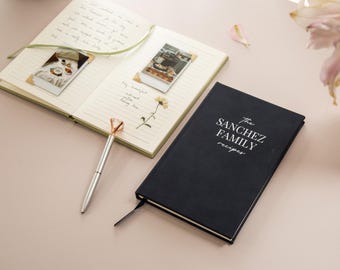 Personalized Family Recipe Notebook - Custom Heritage Cookbook, Blank Lined Cooking Diary