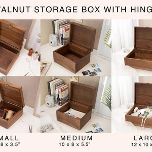 Engraved Wood Storage Box W/ Hinge Lid (D6) - Keepsake Memory Box for ...