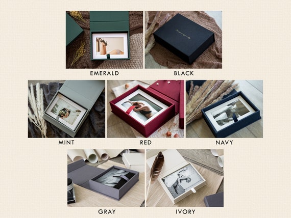4x6 Wood Photo Memory Box Wedding or Engagement Print Storage, Keepsake Box  for Anniversary, Vaelntine Gift Box for Her Him Wife Husband 