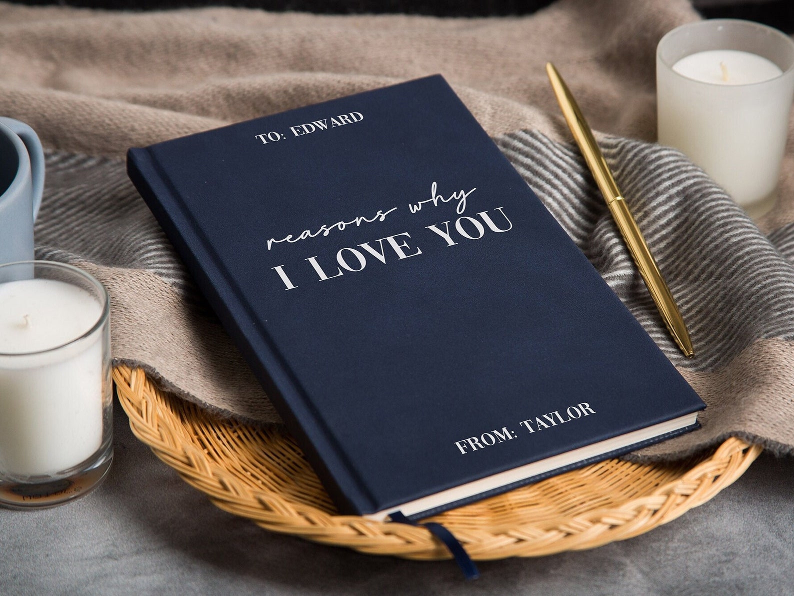 Notebook Reason Why Reasons Why I Love You 2 Lined Notebook - Personalized Wedding Gift ...