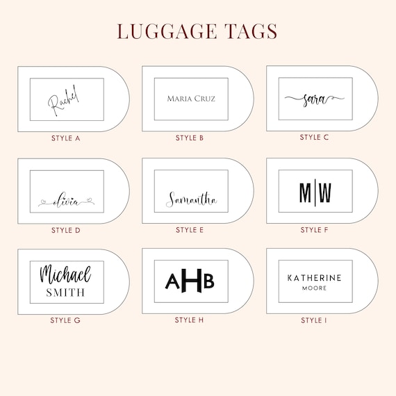  Initial Luggage Tag, PU Leather Luggage Tag, Embroidered Luggage  Tag, Letter Luggage Tag, Monogrammed Luggage Tag, Luggage Tag for Baggage  Bag Suitcase (B, White Leather+Pink Letter) : Clothing, Shoes & Jewelry