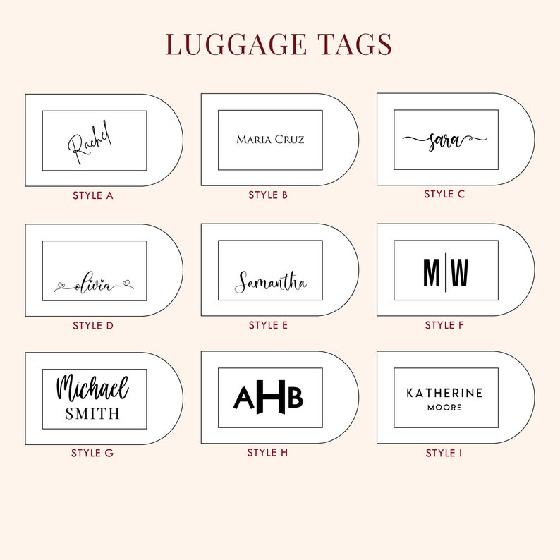 Engraved Luggage Tag with Contact Card Leather Travel Bag Name Tag, Wedding Party Favor, Work Coworker Gifts, Travel Gift for Mom Mothers image 9