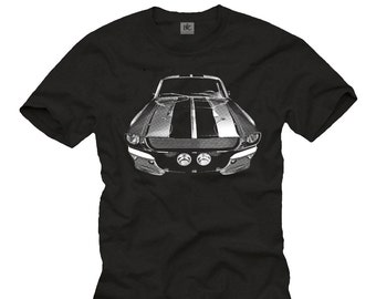 Cool Car T-Shirt for Men with "ELEANOR" Print, black/white S-XXXXXL
